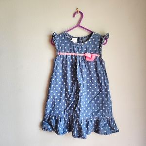 Wonderkids 4t blue and white polka-dot dress